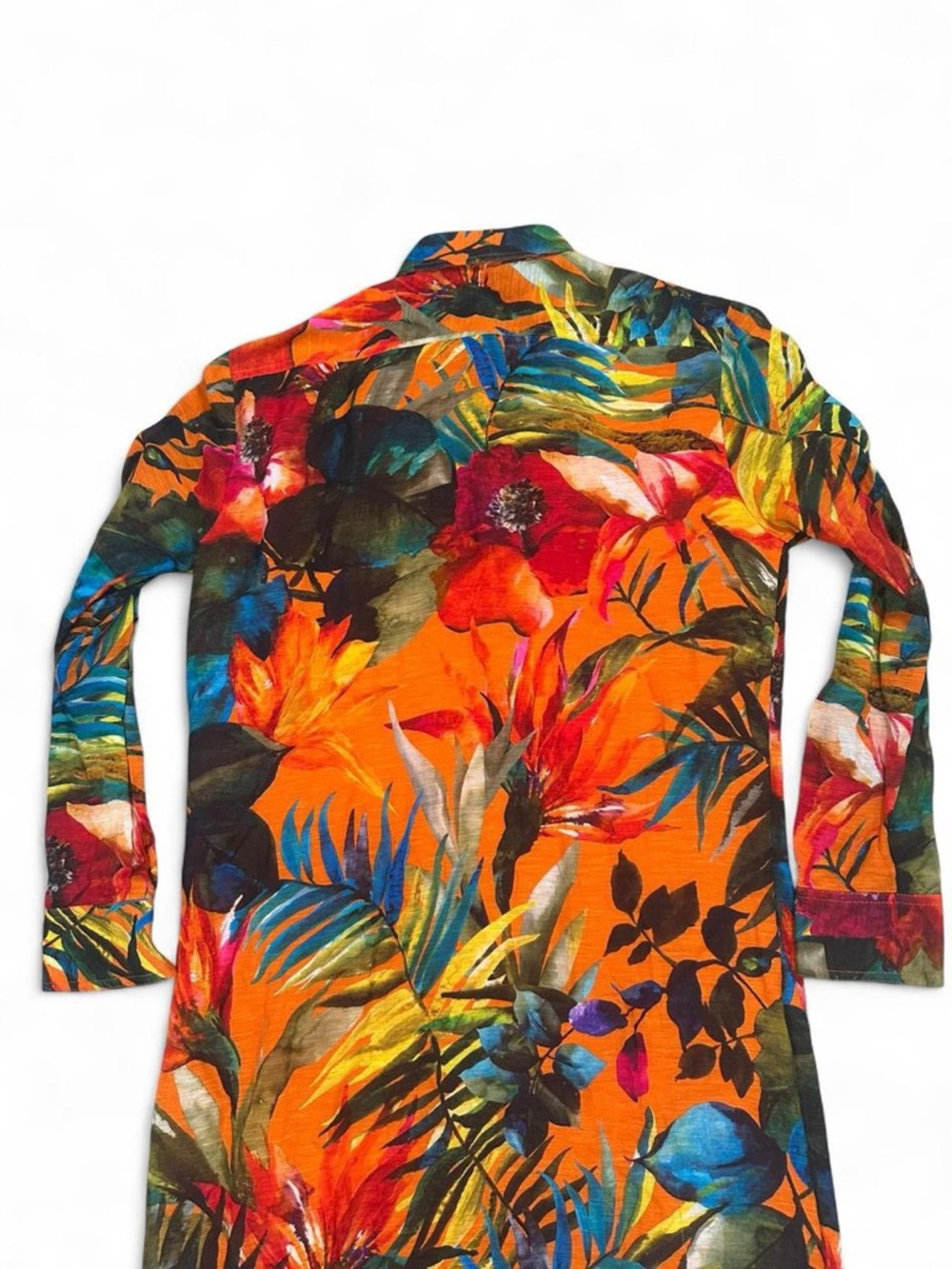Ralph‎ Lauren Purple Label Women’s Seneca Tropical-Print Linen Midi Shirtdress - Picture 6 of 6